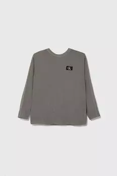 Calvin Klein Jeans с длинным рукавом хлопок детские, серый