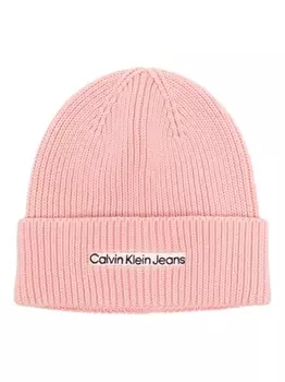 Calvin Klein Jeans шапка бини Institutional из органического хлопка, розовый