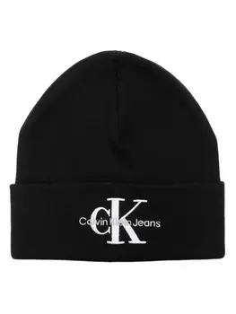 Calvin Klein Jeans шапка бини с вышитым логотипом, черный