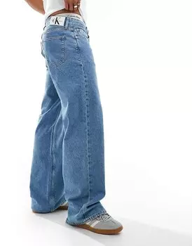 Calvin Klein Jeans – синие джинсы свободного кроя в стиле 90-х