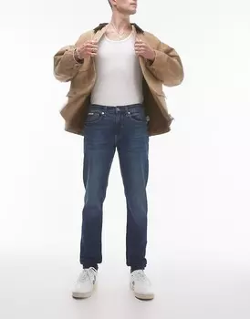 Calvin Klein Jeans – синие джинсы узкого кроя с зауженными штанинами