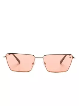 Calvin Klein Jeans солнцезащитные очки в геометричной оправе, золотистый