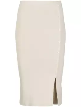 Calvin Klein Jeans юбка миди с пуговицами, нейтральный цвет