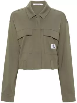 Calvin Klein Jeans укороченная куртка на молнии, зеленый