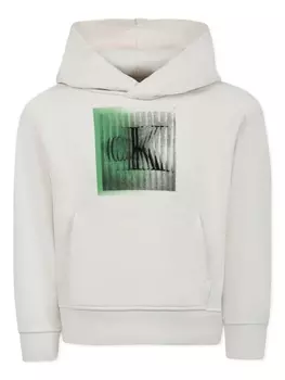Calvin Klein Kids базовое худи, белый