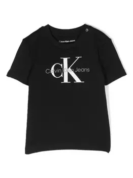 Calvin Klein Kids футболка с логотипом, черный