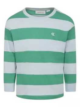 Calvin Klein Kids футболка с вышитым логотипом, белый