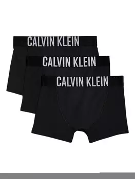 Calvin Klein Kids комплект из трех трусов-брифов с логотипом, черный
