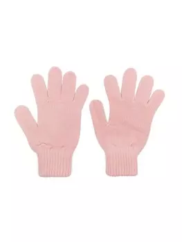 Calvin Klein Kids перчатки с нашивкой-логотипом, розовый