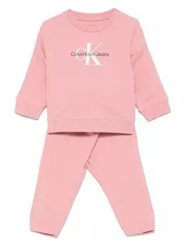 Calvin Klein Kids спортивный костюм с логотипом, розовый