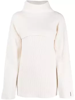 Calvin Klein многослойный шерстяной джемпер, белый