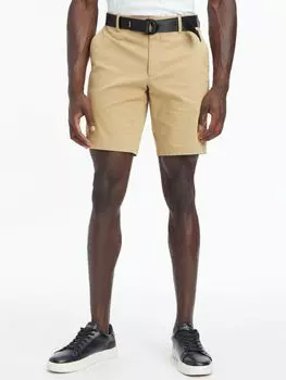 Calvin Klein Modern Twill Минимальные шорты с поясом, травертин