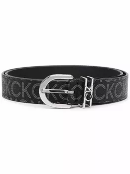 Calvin Klein ремень Must Loop с монограммой, черный