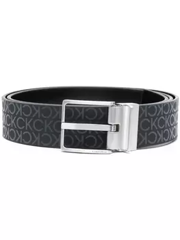 Calvin Klein ремень с монограммой, черный