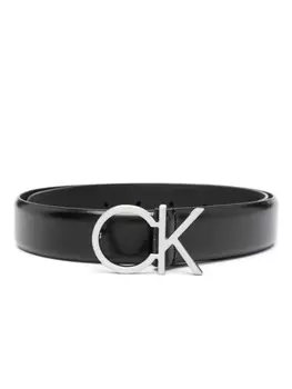 Calvin Klein ремень с пряжкой-логотипом, черный