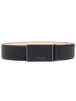 Calvin Klein ремень с пряжкой-логотипом, черный