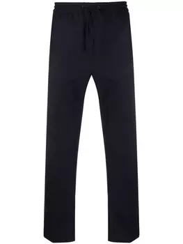 Calvin Klein straight-leg drawstring-waist trousers, синий