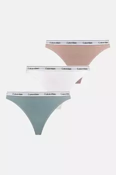 Calvin Klein Underwear, 3 пары нижнего белья, мультиколор