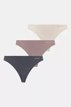 Calvin Klein Underwear, 3 пары нижнего белья, бежевый
