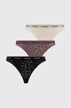 Calvin Klein Underwear, 3 пары нижнего белья, черный