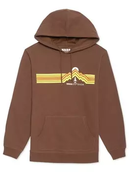 Calwood Мужская флисовая толстовка с длинными рукавами BASS OUTDOOR, коричневый