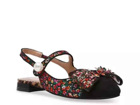Calyan Балетки Betsey Johnson, Black/Multicolor Floral Print