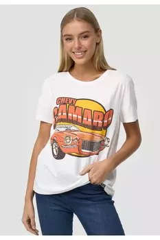 Camaro 4023 хлопковая футболка с принтом Recovered, белый