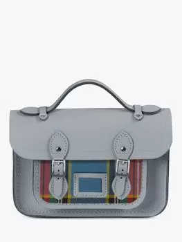 Cambridge Satchel Мини-кожаная сумка-портфель The Cambridge Satchel Company, французский серый/селтик
