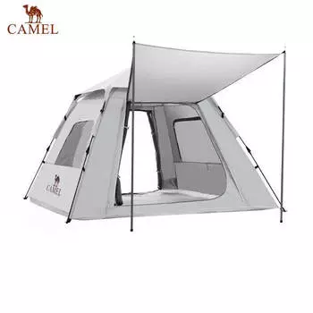 Camel (Camel) Xiaoyao pro уличная палатка с серебряным солнцезащитным кремом для кемпинга, полностью автоматическое быстро открывающееся туристическое снаряжение кремового цвета