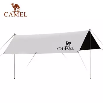 Camel Кемпинг квадратная виниловая водонепроницаемая палатка с навесом 1J32263958 Бабочка песочного цвета