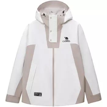 Camel Верблюжья куртка унисекс для отдыха на открытом воздухе, Теплый белый/светлый хаки