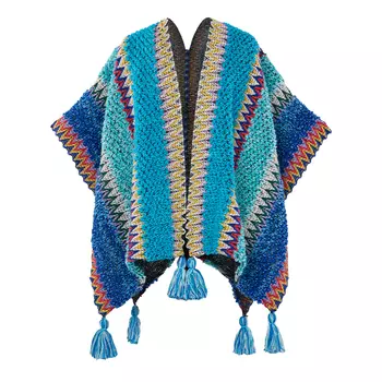 CAMEL Женский шарф из полиэстера с перегородчатой эмалью синего/бирюзового цвета