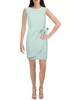 Cameron Женское Плиссированное Платье-Халат Длина До Колена Adrianna Papell, цвет spring green