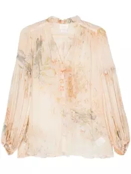 Camilla блузка с цветочным принтом, нейтральный цвет