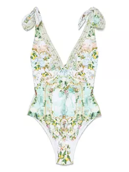 Camilla купальник с графичным принтом, синий