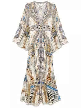 Camilla платье макси со сборками, нейтральный цвет