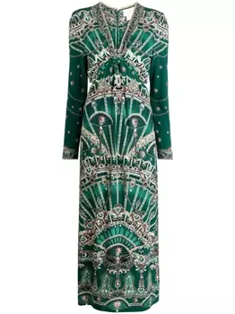 Camilla платье миди с вырезами и принтом, разноцветный