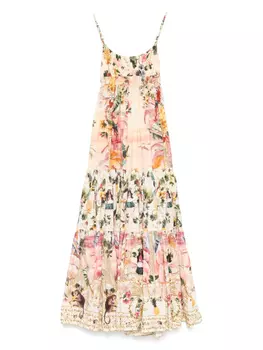 Camilla платье с цветочным принтом, оранжевый