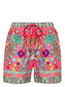 Camilla плавки-шорты «Ветряные мельницы и полевые цветы», розовый