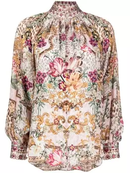 Camilla шелковая блузка с длинными рукавами, разноцветный