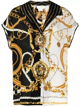 Camilla шелковая рубашка с узором, разноцветный