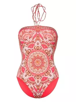 Camilla shell Games купальник с халтернеем, розовый