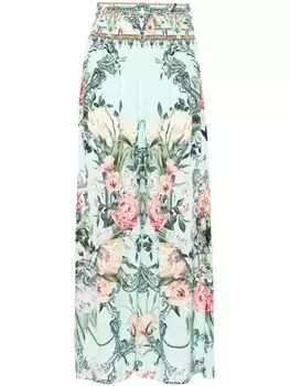 Camilla широкие брюки Petal Promise Land, зеленый