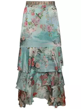 Camilla юбка миди с цветочным принтом, синий