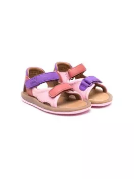 Camper Kids сандалии с контрастными вставками, розовый