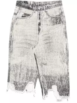 CamperLab джинсовая юбка миди, серый