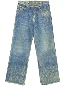 CamperLab джинсы прямого кроя с потертостями, синий