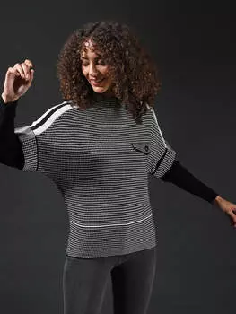 Campus Sutra Женские стильные повседневные свитера собственного дизайна, черный