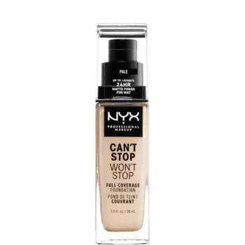 Can’T stop не остановит 24-часовой тональный крем Nyx Professional Makeup, цвет pale