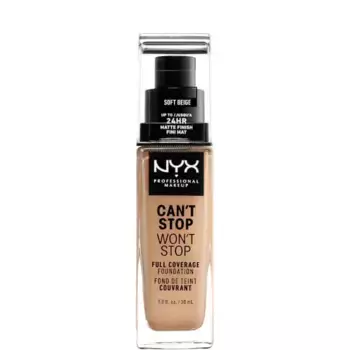Can’T stop не остановит 24-часовой тональный крем Nyx Professional Makeup, цвет soft beige